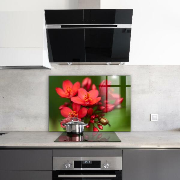 Kitchen wall panels Blooming flower buds