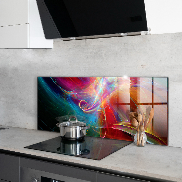 Kitchen wall panels Abstract vibrating energy