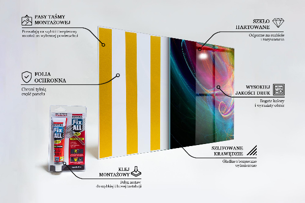 Kitchen wall panels Abstract vibrating energy