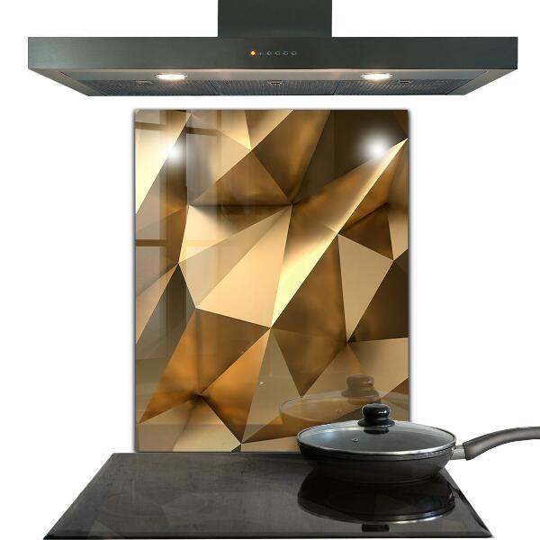 Kitchen glass panel Metallic geometric texture
