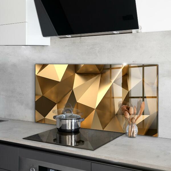 Kitchen glass panel Metallic geometric texture
