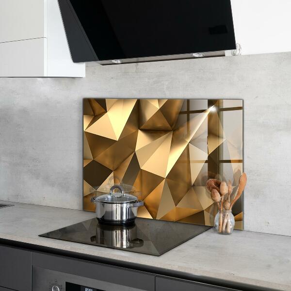 Kitchen glass panel Metallic geometric texture