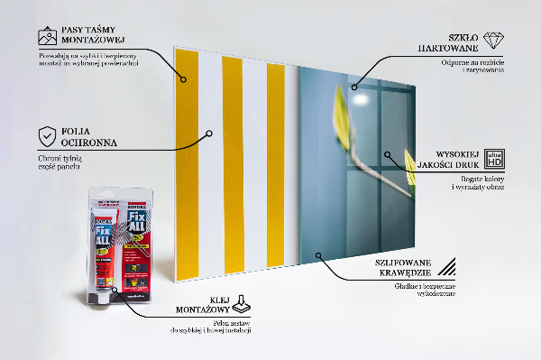 Kitchen wall panels Shiny leaf on branch