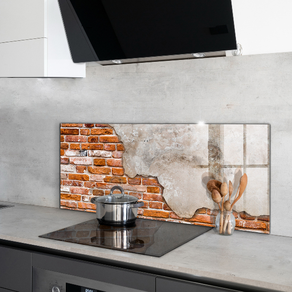 Kitchen splashback Stone brick wall