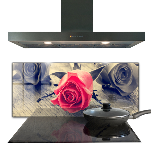 Kitchen wall panels Rose symbol of love