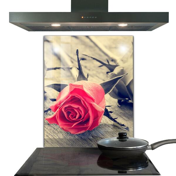 Kitchen wall panels Rose symbol of love