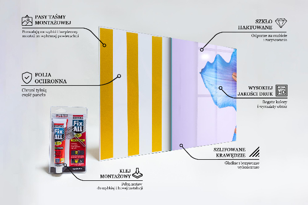 Kitchen wall panels Beautiful blue lily