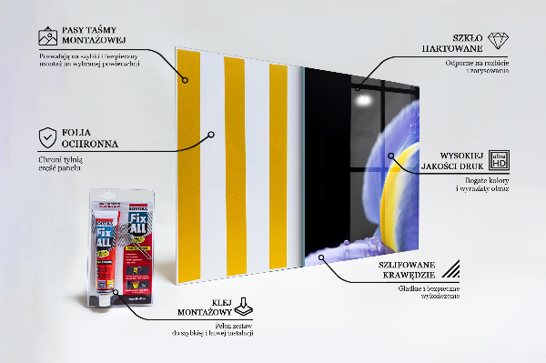 Kitchen wall panels Purple iris flower