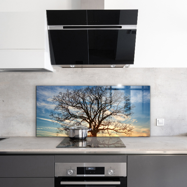 Kitchen wall panels Landscape meadow in the morning