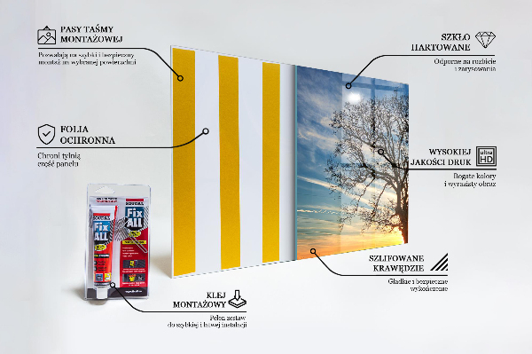 Kitchen wall panels Landscape meadow in the morning