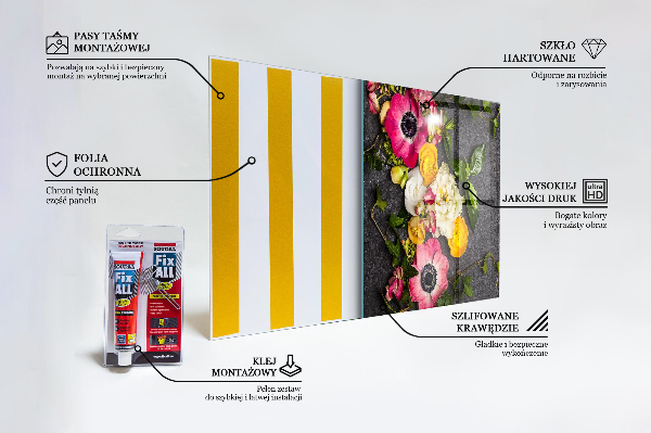Kitchen panel Natural flowers composition