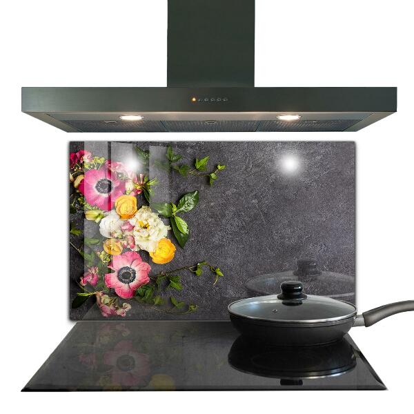 Kitchen panel Natural flowers composition