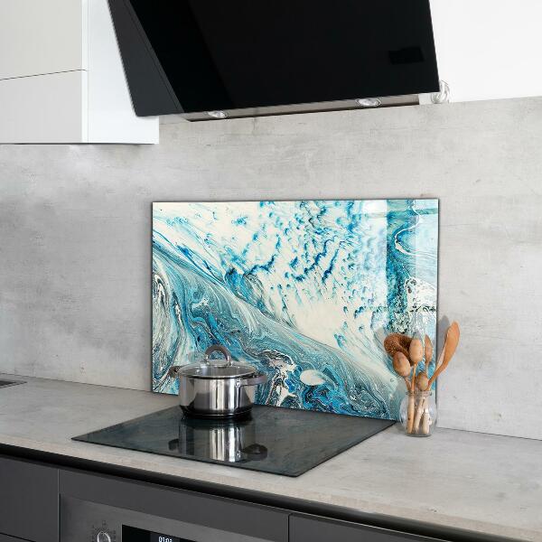 Kitchen wall panels Sea wave