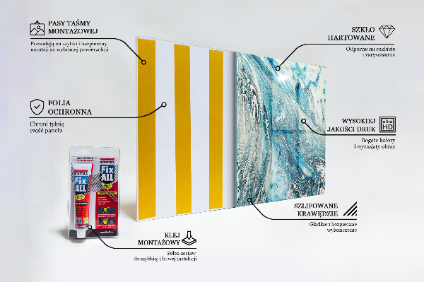 Kitchen wall panels Sea wave
