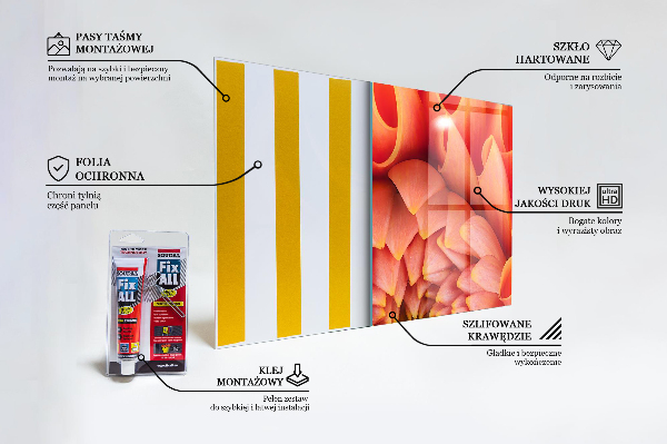 Kitchen panel Orange flower