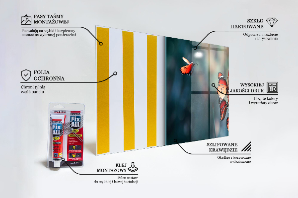 Kitchen wall panels Delicate butterfly in the wind