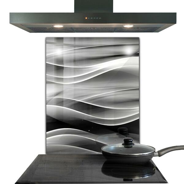 Kitchen splashback Gray wave abstract energy