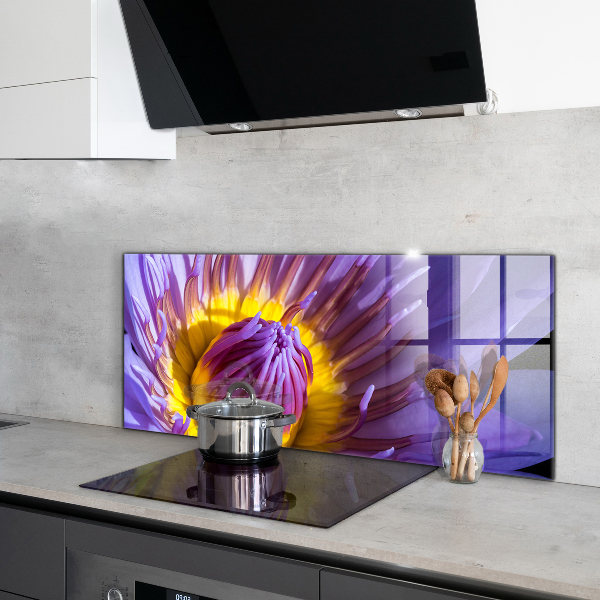 Kitchen panel Purple flower details