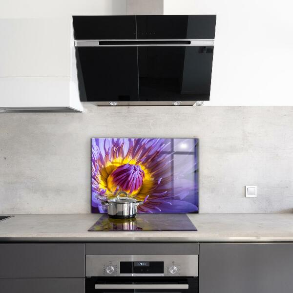 Kitchen panel Purple flower details