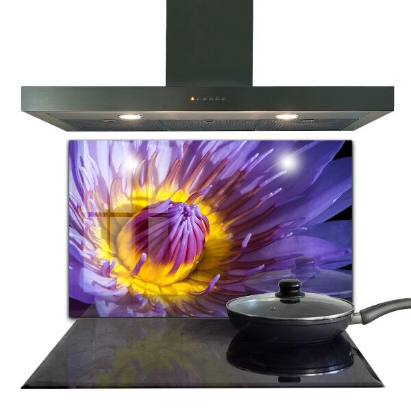 Kitchen panel Purple flower details