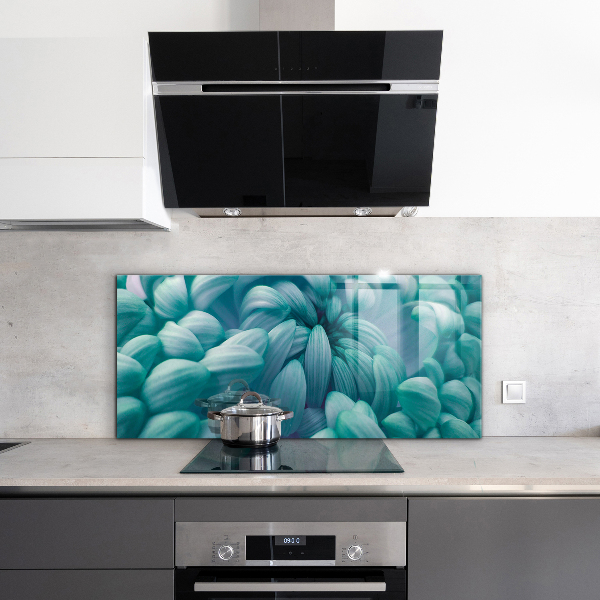 Kitchen panel Blue chrysanthemum