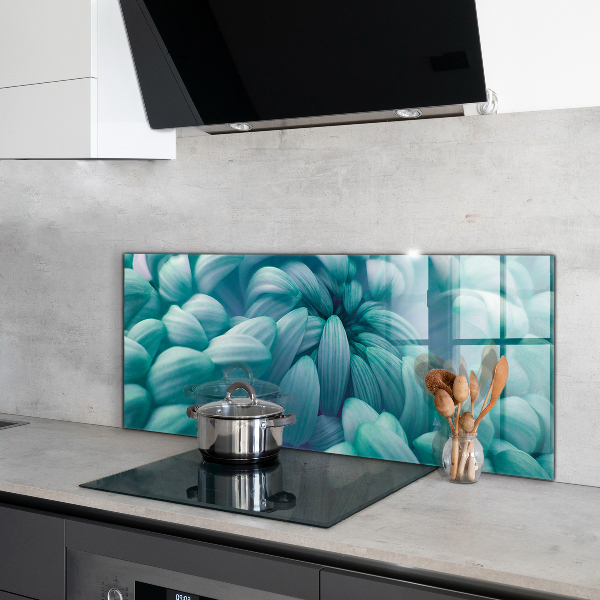 Kitchen panel Blue chrysanthemum