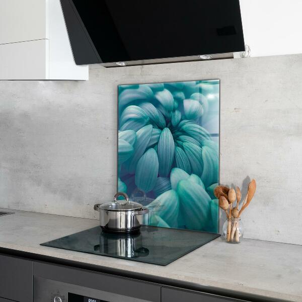Kitchen panel Blue chrysanthemum