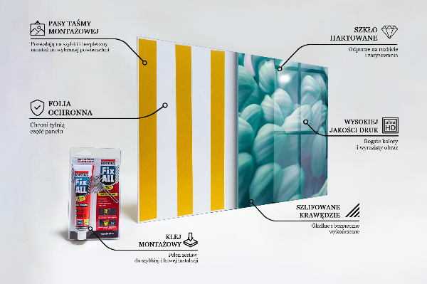 Kitchen panel Blue chrysanthemum