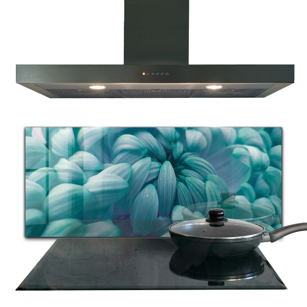 Kitchen panel Blue chrysanthemum