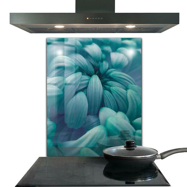 Kitchen panel Blue chrysanthemum