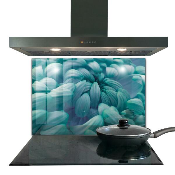 Kitchen panel Blue chrysanthemum