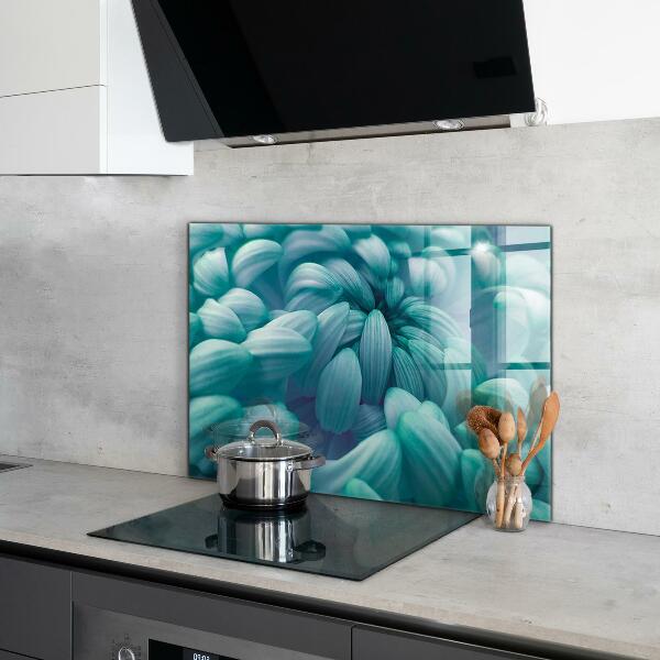Kitchen panel Blue chrysanthemum