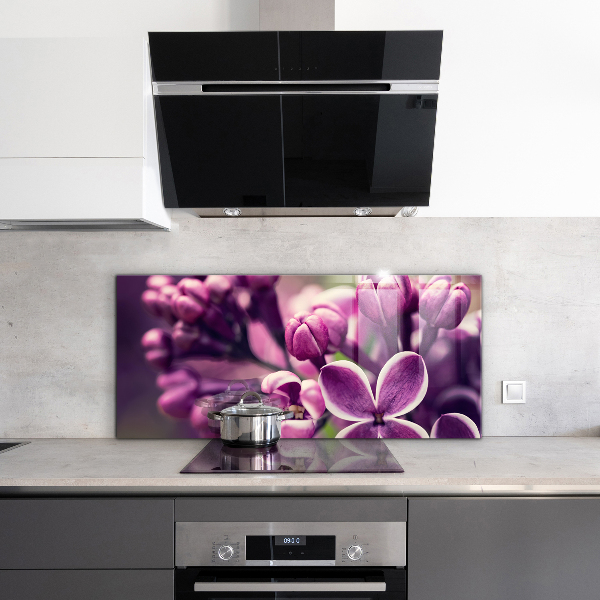 Kitchen wall panels Pink lilies natural beauty