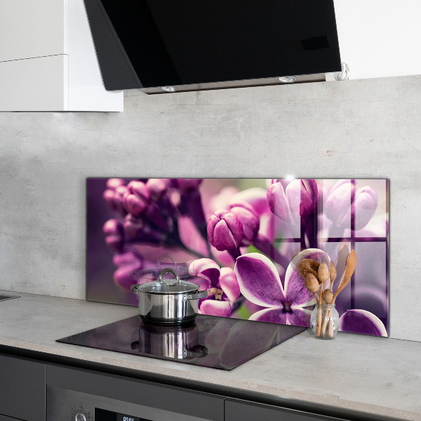 Kitchen wall panels Pink lilies natural beauty