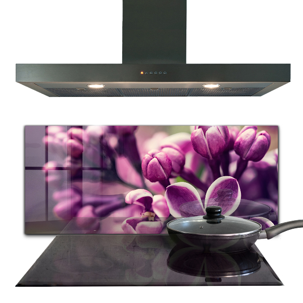 Kitchen wall panels Pink lilies natural beauty