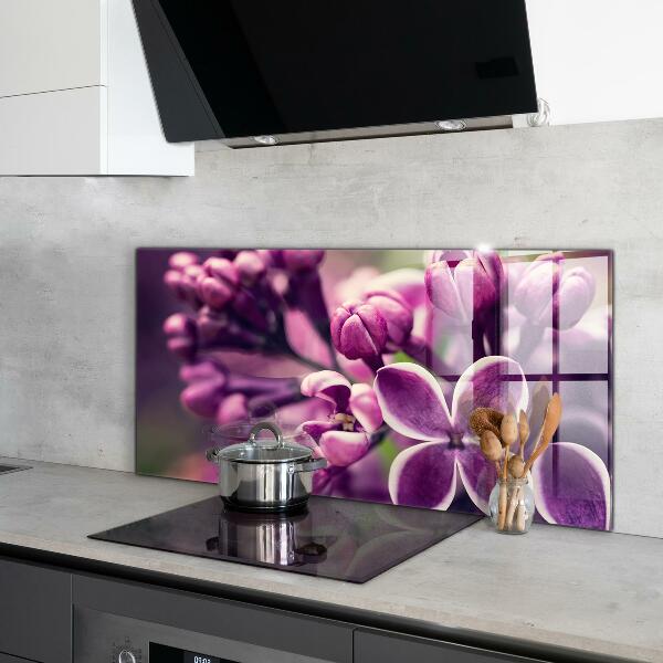 Kitchen wall panels Pink lilies natural beauty