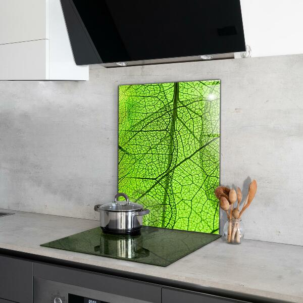 Kitchen splashback Green leaf texture