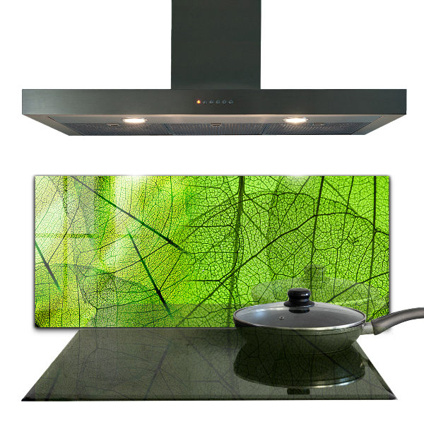 Kitchen splashback Green leaf texture