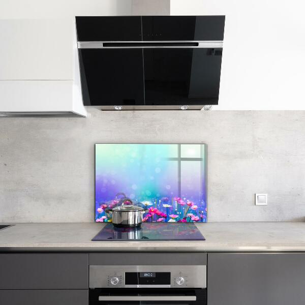 Splashback for kitchen walls Colorful meadow