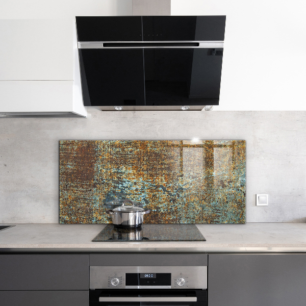 Kitchen splashback Old metal texture