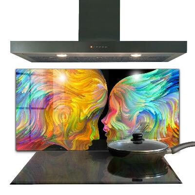 Kitchen wall panels Artistic couple portrait