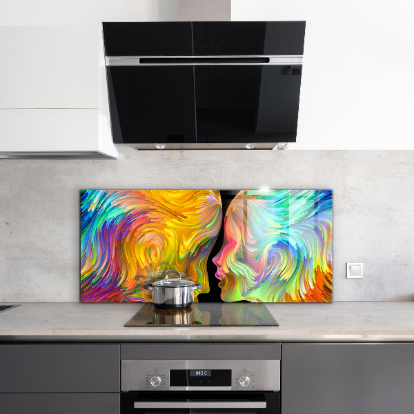 Kitchen wall panels Artistic couple portrait