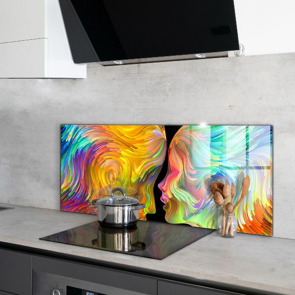 Kitchen wall panels Artistic couple portrait