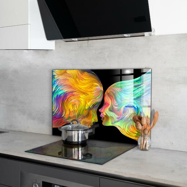 Kitchen wall panels Artistic couple portrait