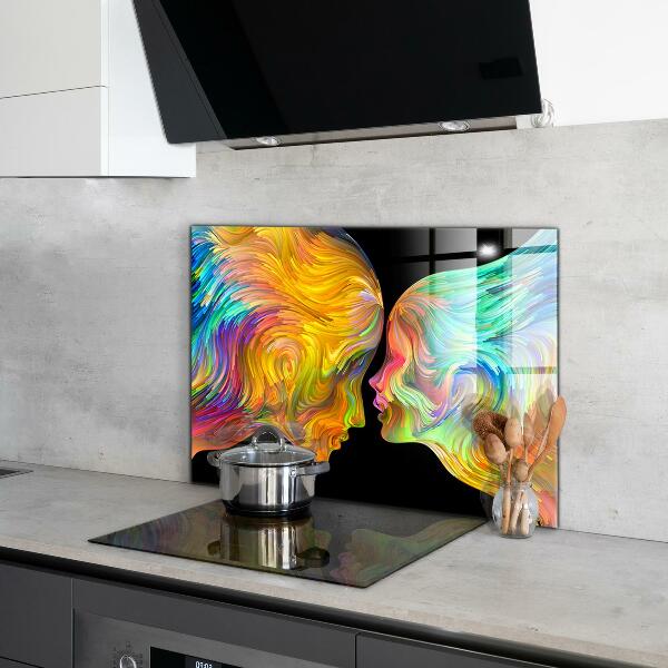 Kitchen wall panels Artistic couple portrait