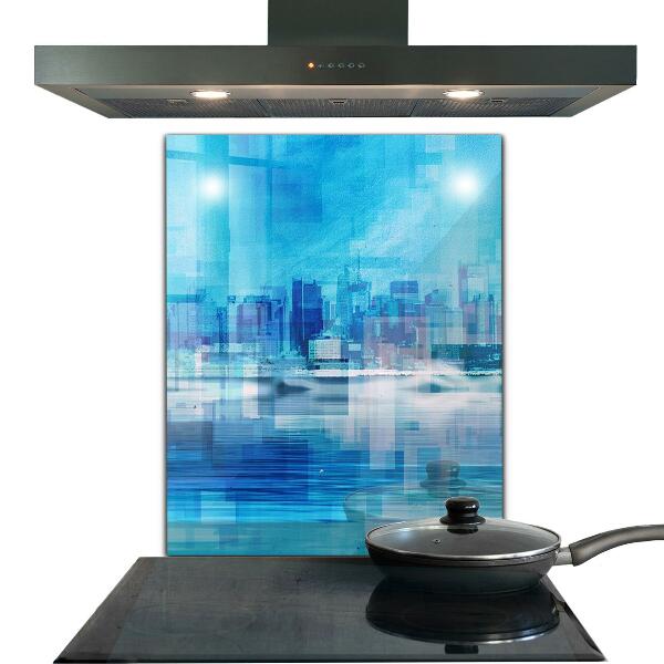 Kitchen glass panel Panorama of manhattan new york