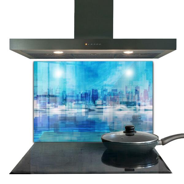 Kitchen glass panel Panorama of manhattan new york