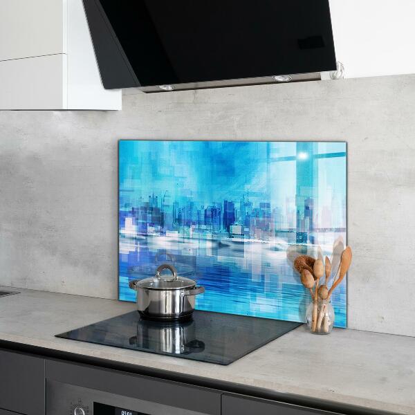 Kitchen glass panel Panorama of manhattan new york