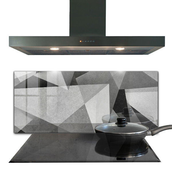 Kitchen splashback Gray geometric abstraction