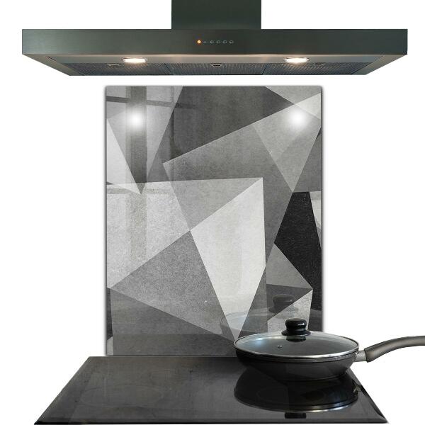Kitchen splashback Gray geometric abstraction